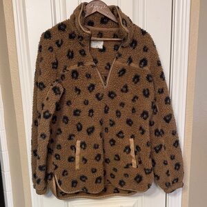 Abercrombie & Fitch Women’s Leopard Sherpa Pullover